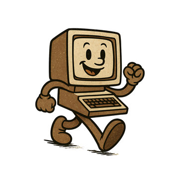 UN VECCHIO COMPUTER FUMETTO 
