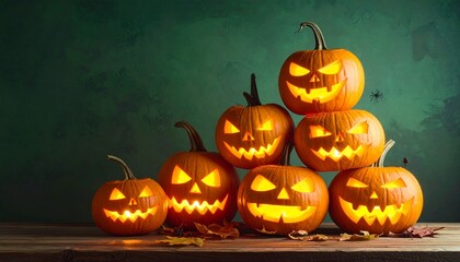 halloween pumpkin on black background