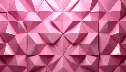 Abstract geometric pattern of interlocking pink triangles