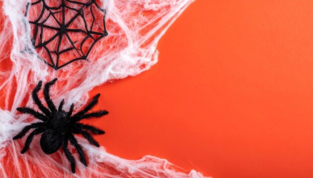 halloween spider on a red background