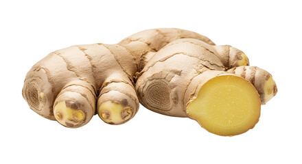 Fresh Ginger Root Isolated Transparent Background