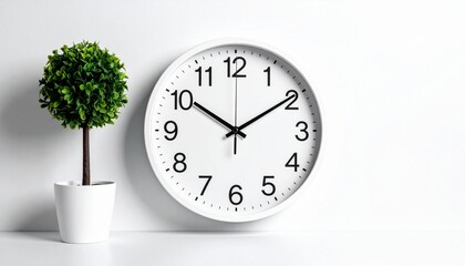 clock on a white background