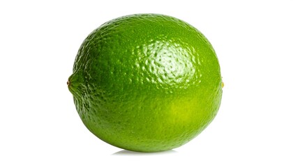Close-up of a bright green lime