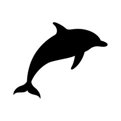 dolphin silhouette isolated vector illustration
