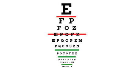 Eye Chart Vision Test Snellen Ophthalmic Exam Transparent