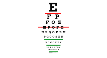 Eye Chart Vision Test Snellen Ophthalmic Exam Transparent