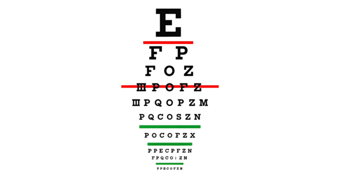 Eye Chart Vision Test Snellen Ophthalmic Exam Transparent