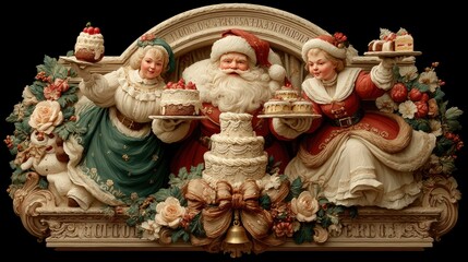 Fototapeta premium Christmas-themed graphic resources