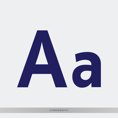 Stylish display of uppercase and lowercase letter A in bold blue font for educational or branding projects needing clear typography solutions