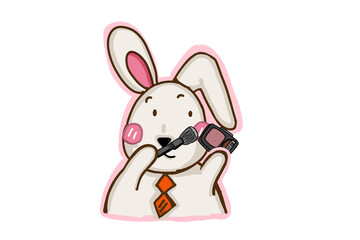 A cute little bunny are makeup 