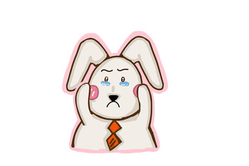 A little bunny are sadness 