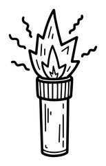 Burning Signal Flare Doodle