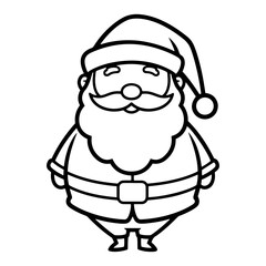 Simple Santa Claus Character Icon for Christmas