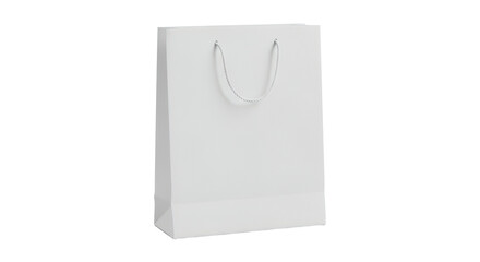 White Paper Shopping Bag with Transparent Background