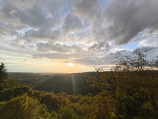 sunset in the mountains Istria, Croatia