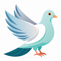 Pigeon volant dans les bois