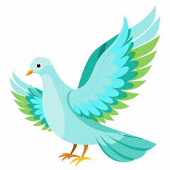 Pigeon volant dans les bois