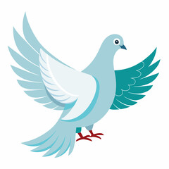 Pigeon volant dans les bois