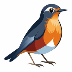 Merle d’Amérique perché sur un arbre au plumage vibrant dans le bois.