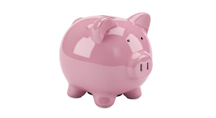 Pink Piggy Bank Saving Money Concept transparent background