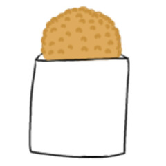 croquette food simple illustration
コロッケ　食べ物　イラスト