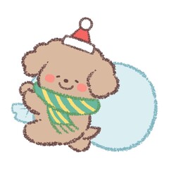 トイプードルサンタクロース