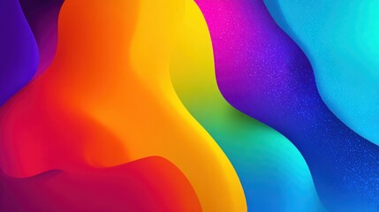 Bright colorful abstract background with flowing shapes, modern social media post style.