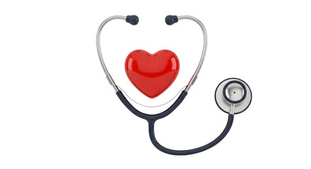 Stethoscope framing a vibrant heart, symbolizing healthcare, wellness, and medical expertise for compassionate patient care and cardiology solutions