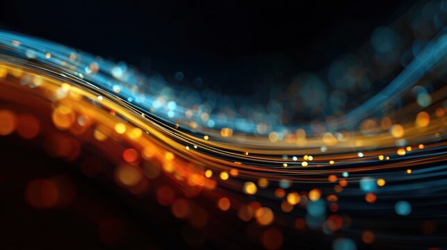 Dynamic energy flow background with glowing lines, futuristic promotional theme.