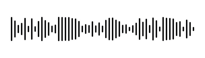 Podcast sound waves and audio soundwave of voice message records, vector icons. Podcast sound waves for online audio streaming and podcasting or music player and mobile phone voice message soundwaves
