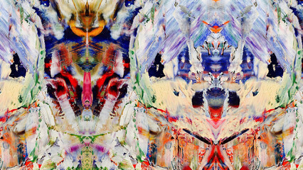 Abstract art background . Hand painting artwork on canvas .