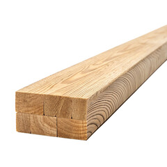 Rough cut lumber beam isolated on transparent background