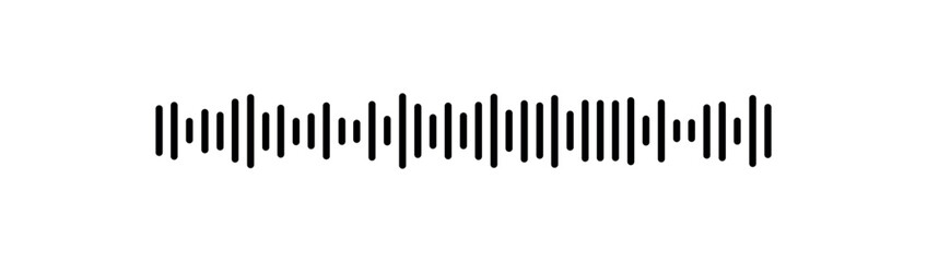 Wave one line. Continuous lines waves drawing. Art sound. Hand draw music. Outline audio icon. Concept voice. Sketch black record isolated on white background. Soundwave recording. Vector illustration