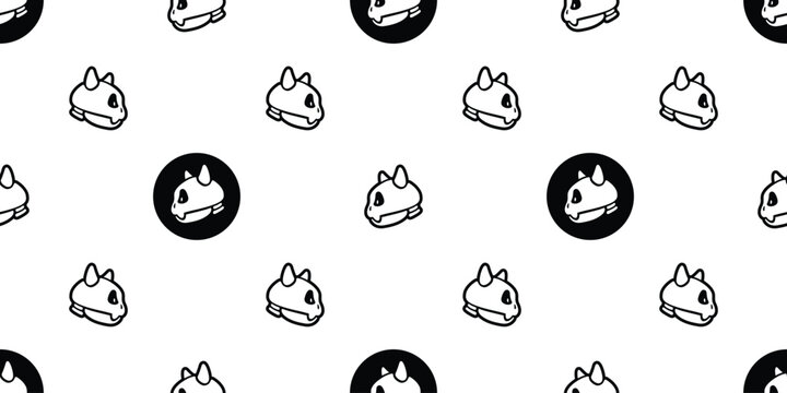 skull seamless pattern halloween bone skeleton cartoon monster evil davil ghost spooky head face vector animal pet caw dog cat doodle teddy scarf isolated gift wrapping paper tile background repeat wa