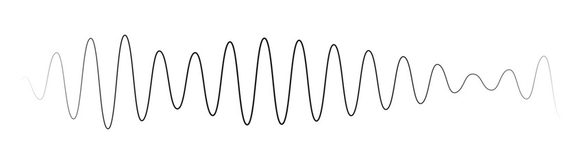 Podcast sound waves and audio soundwave of voice message records, vector icons. Podcast sound waves for online audio streaming and podcasting or music player and mobile phone voice message soundwaves