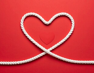 red heart on a rope