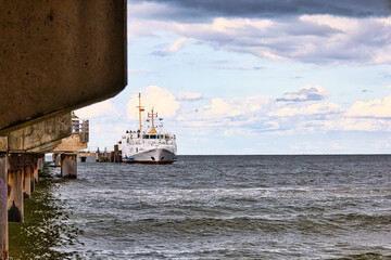 ship docking Baltic Sea Usedom
