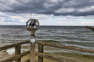binoculars on the Baltic Sea, Usedom, Germany

