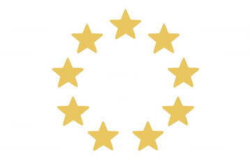Fototapeta premium European union stars symbol arrangement on transparent background representing unity and cooperation