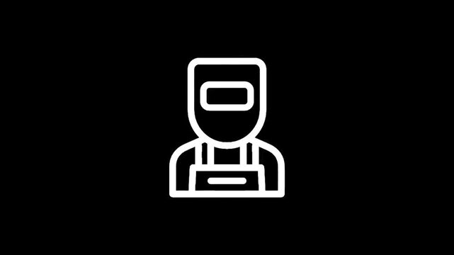 Welder icon on black background