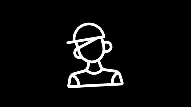 Illustration of a person wearing a cap