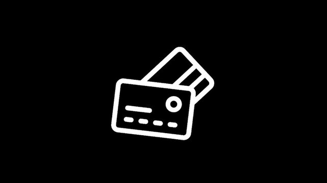 Credit Cards Icon on Black Background