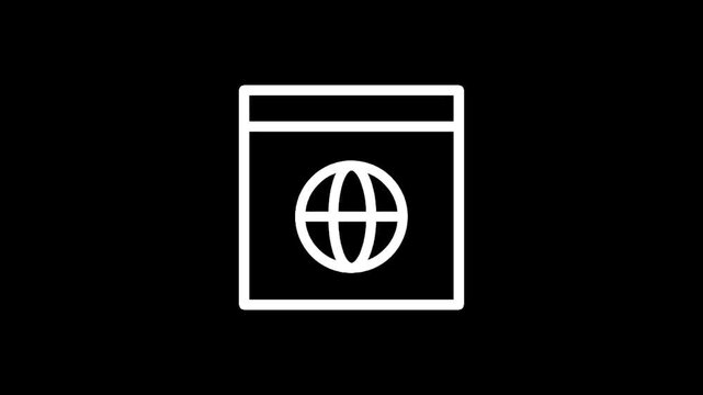 Website icon on a black background