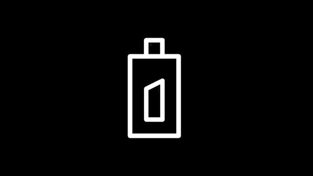 Icon of a bottle on a black background