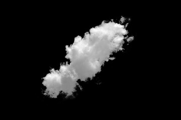 natural white clouds on black background, clouds element