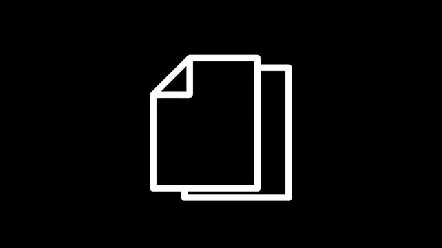 Documents icon on black background