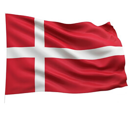 Fototapeta premium the flag of Denmark Faso flying