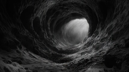 Fototapeta premium Dark Cave Tunnel Entrance