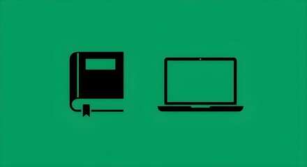 Book and Laptop Icon