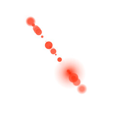 Dynamic vibrant red circles scatter and explode outward, creating a sense of energy and motion against a dark backdrop for impactful design.